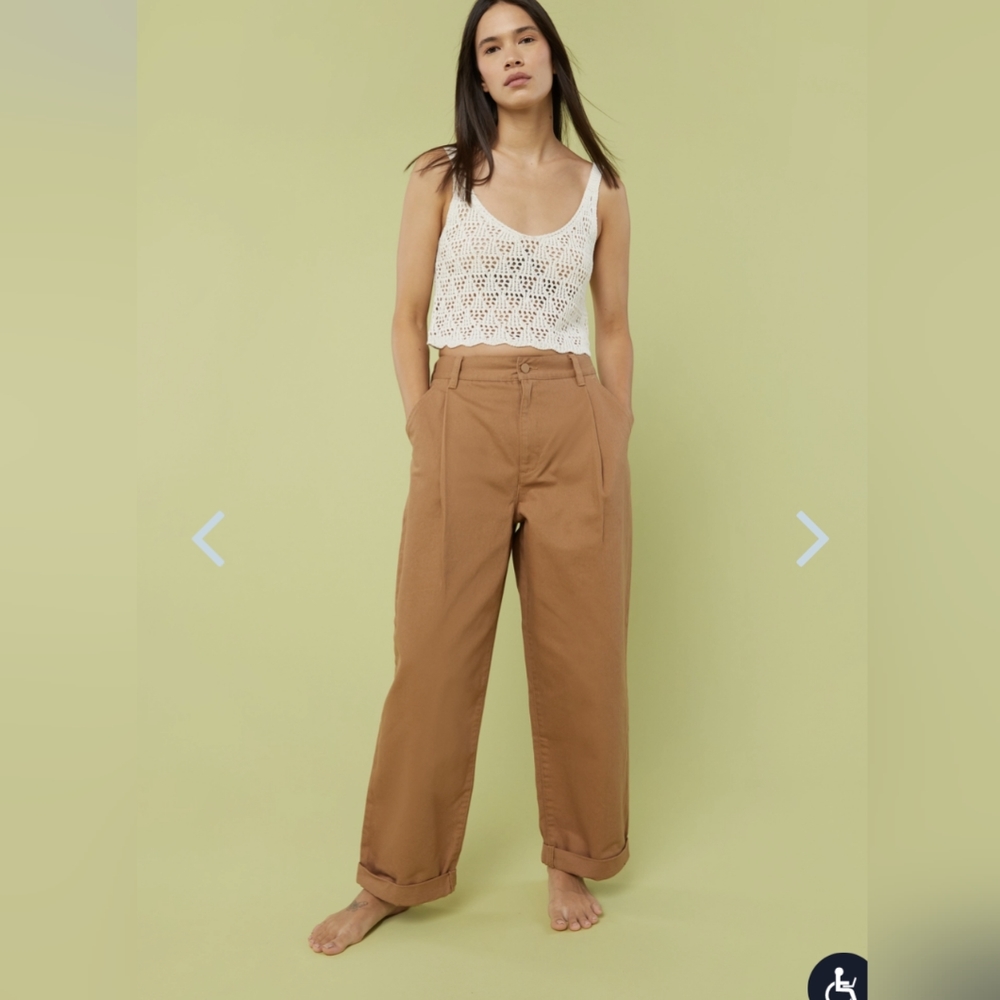 NWT Twill Camel Pants Oak+Fort XS/2